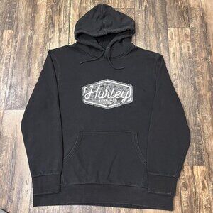 Hurley Men's Black and Grey Hoodie
